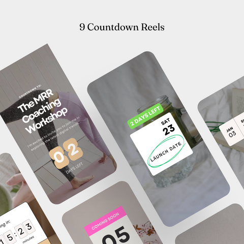 9 countdown reels canva template
