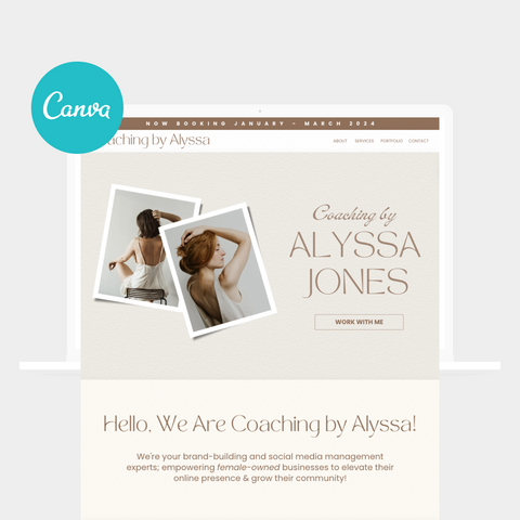 Minimal Canva Website | PLR Digital Products