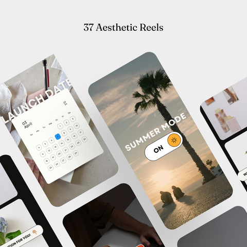 37 aesthetic reels template 