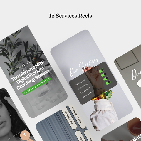 15 services reels canva template