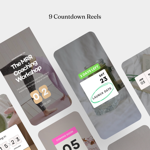 9 countdown reels canva template 