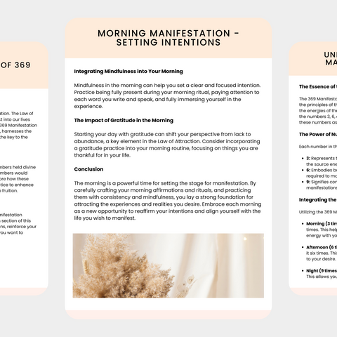 The 369 Manifestation Planner