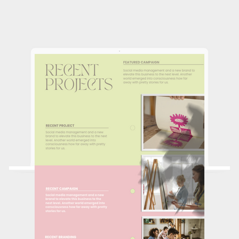 Pastel Canva Website