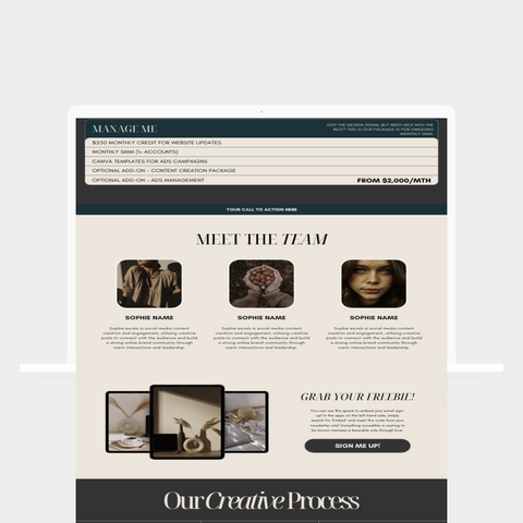 Bold Canva Website | PLR Digital Products