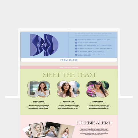 Pastel Canva Website