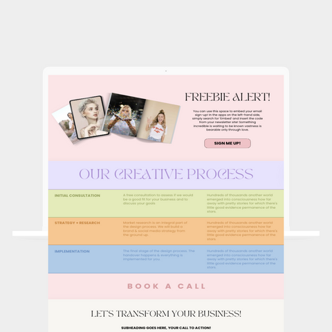 Pastel Canva Website