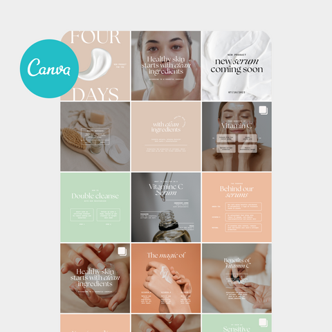 Canva Skincare Instagram Bundle