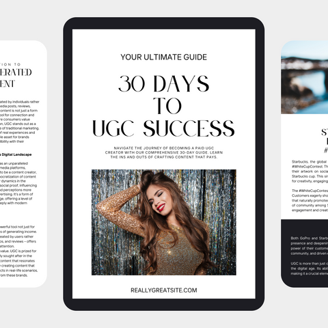 30 Days to UGC Success Canva Template with PLR & MRR